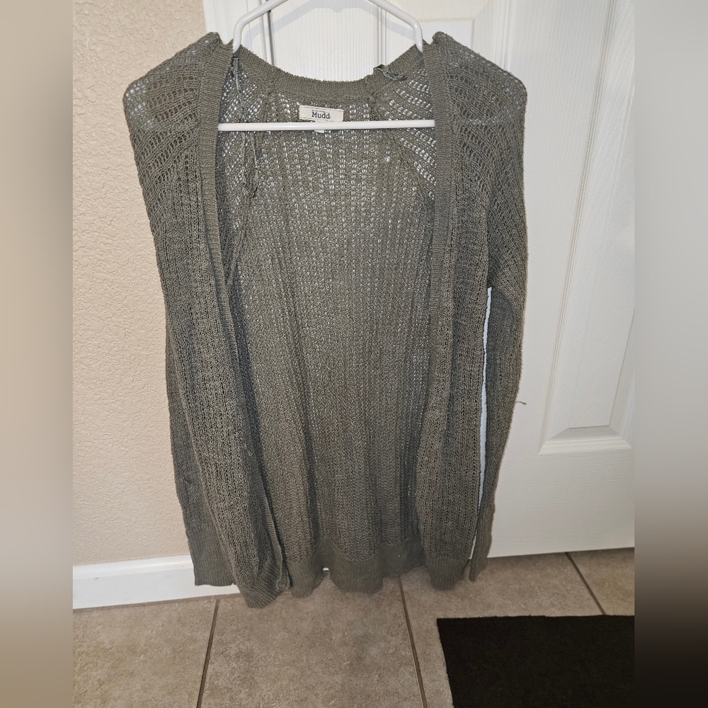 Sage colored Mudd cardigan size Medium